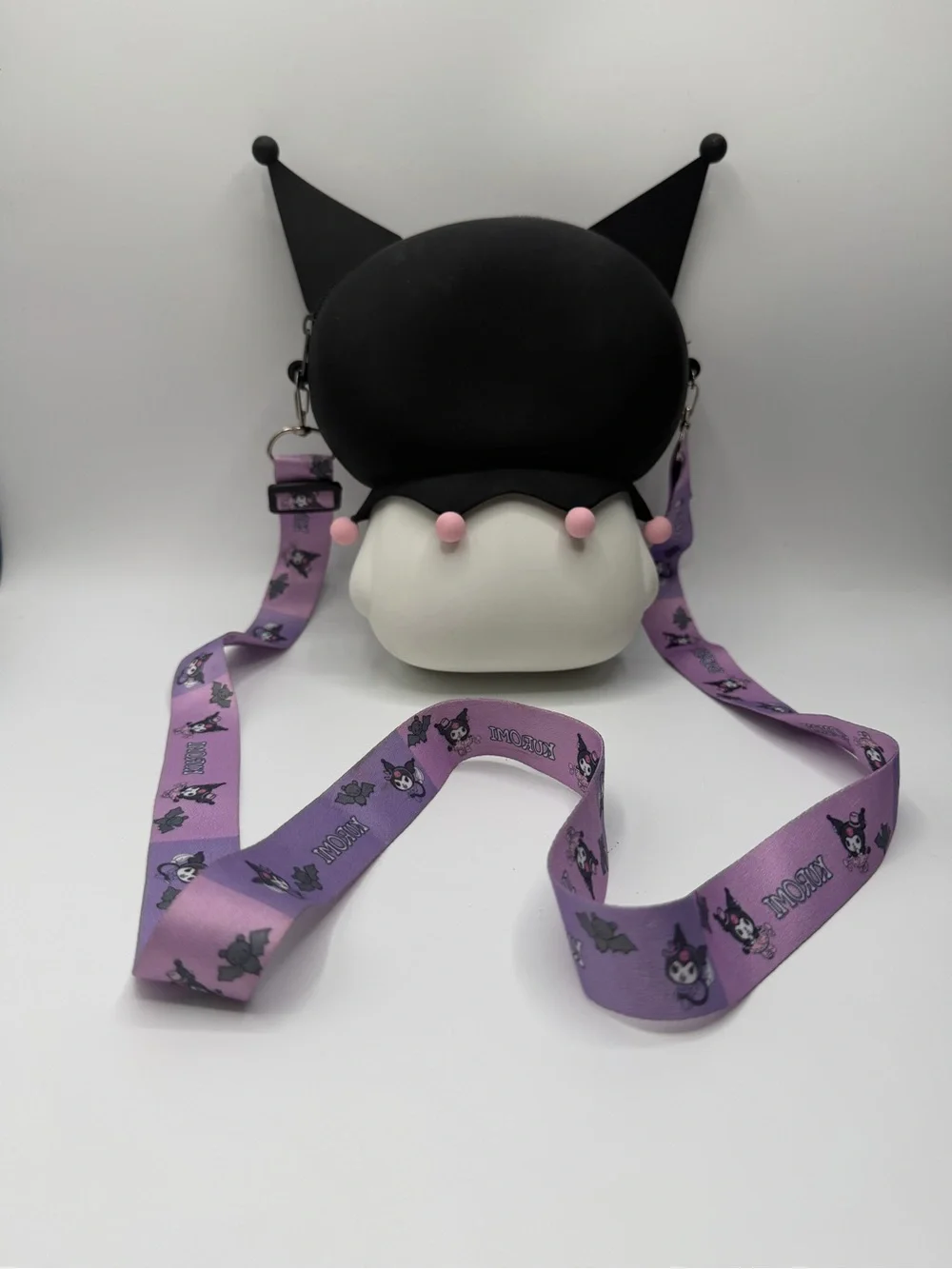 Sanrio Kuromi Purple 3D Silicone Crossbody Bag Adjustable Strap Kawaii Purse
